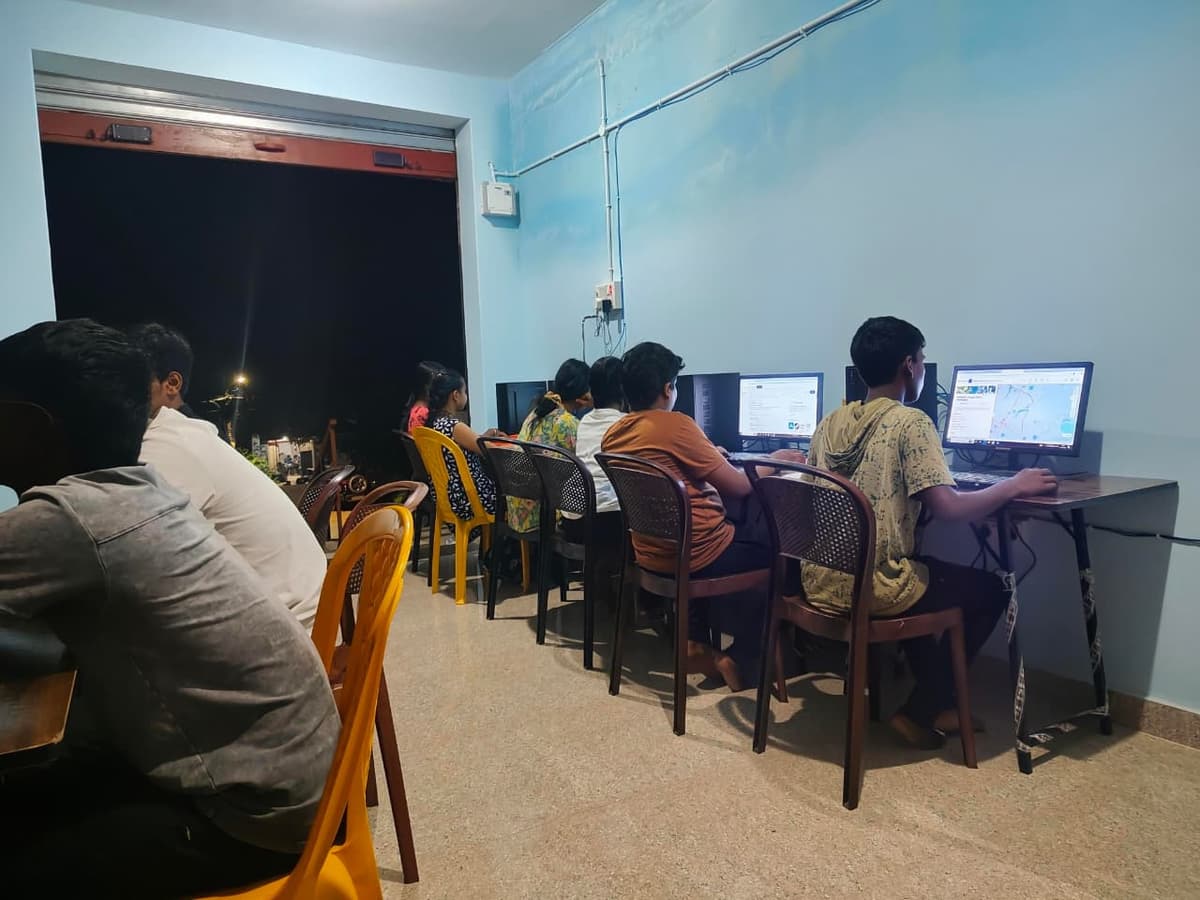 Students in practical training session