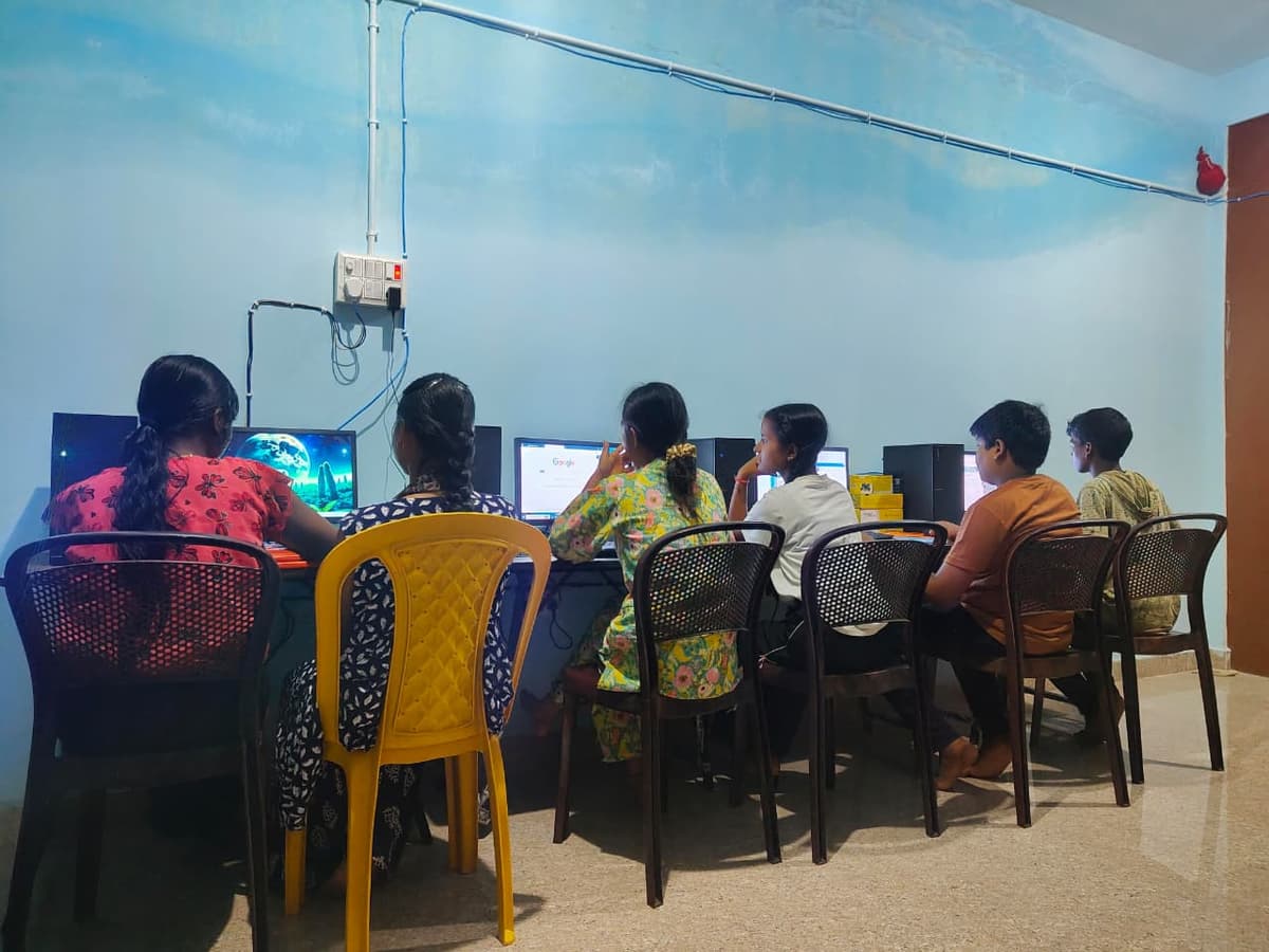 Students in practical training session